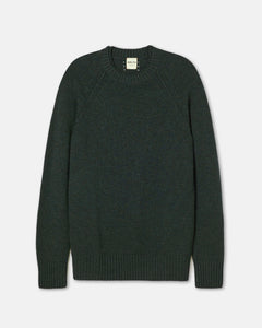 Double Neck Trim Crew Neck Sweater