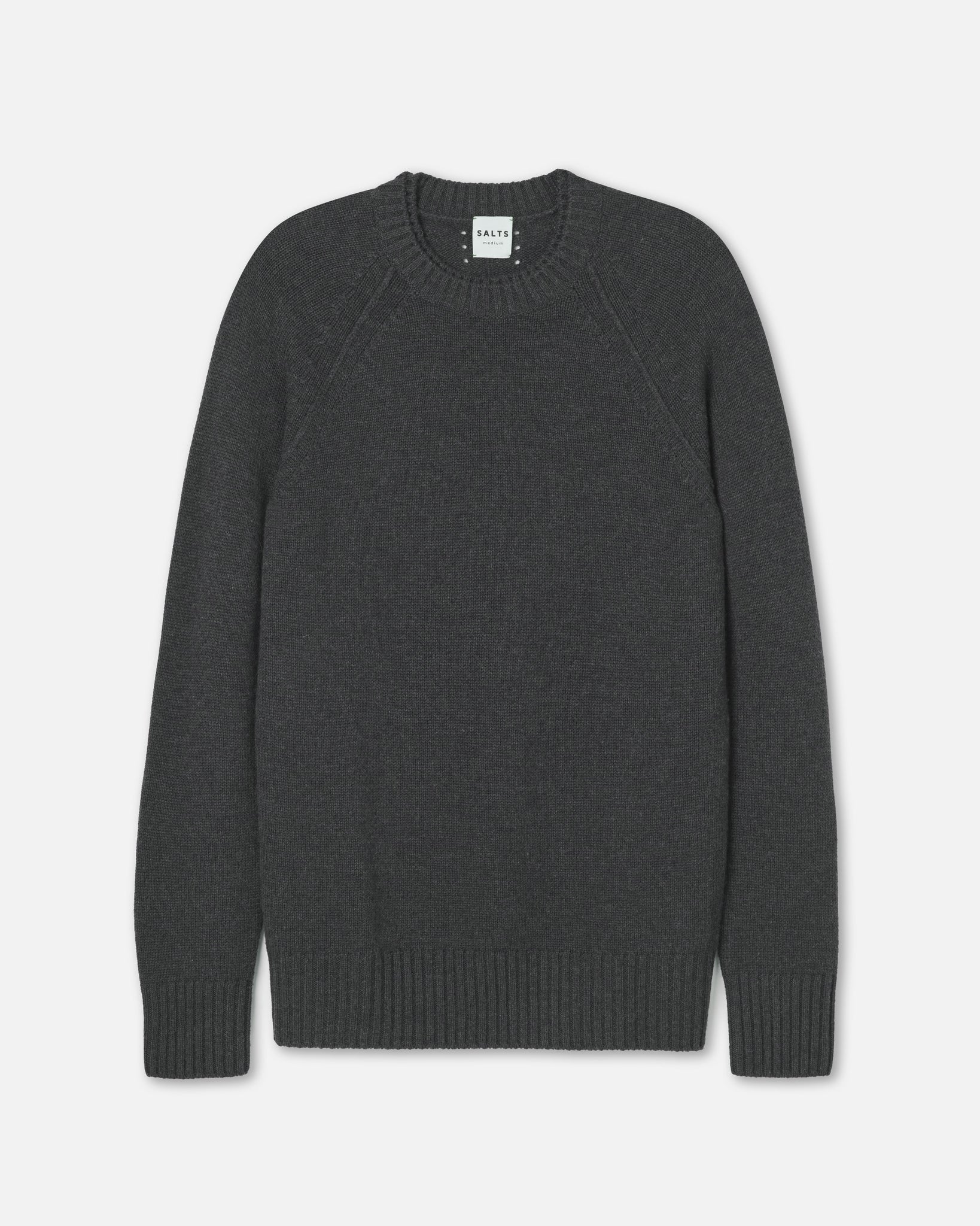 Double Neck Trim Crew Neck Sweater
