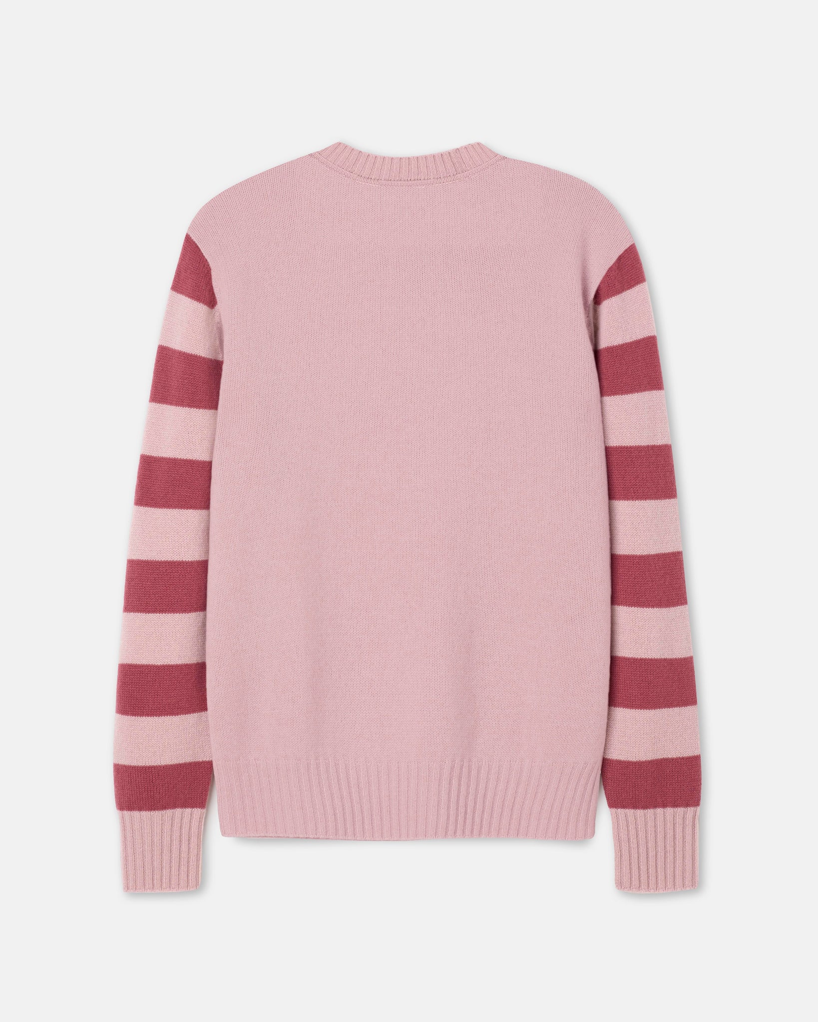 Pink colour block cashmere jumpers
