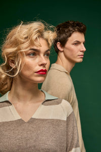 Unisex cashmere collared sweaters