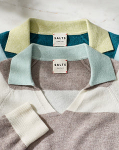 Contrast colour collar knitted sweaters