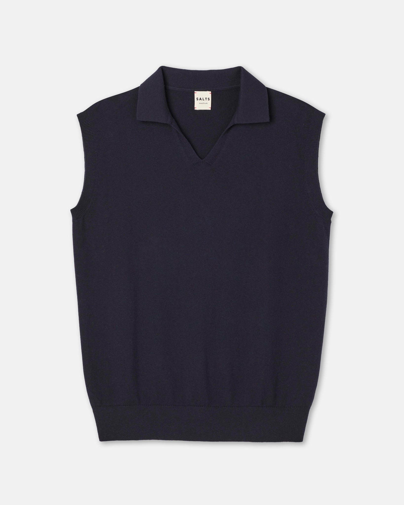 Knitted cotton and cashmere blend tank top