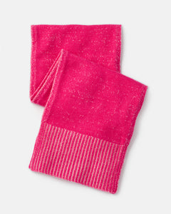 Knitted Scarf with Rib Trim