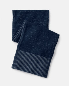 Knitted Scarf with Rib Trim