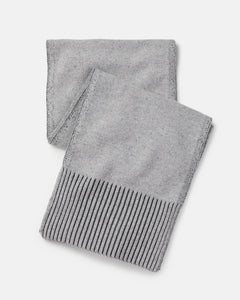 Knitted Scarf with Rib Trim