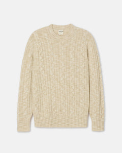 Marl effect cable cashmere jumper