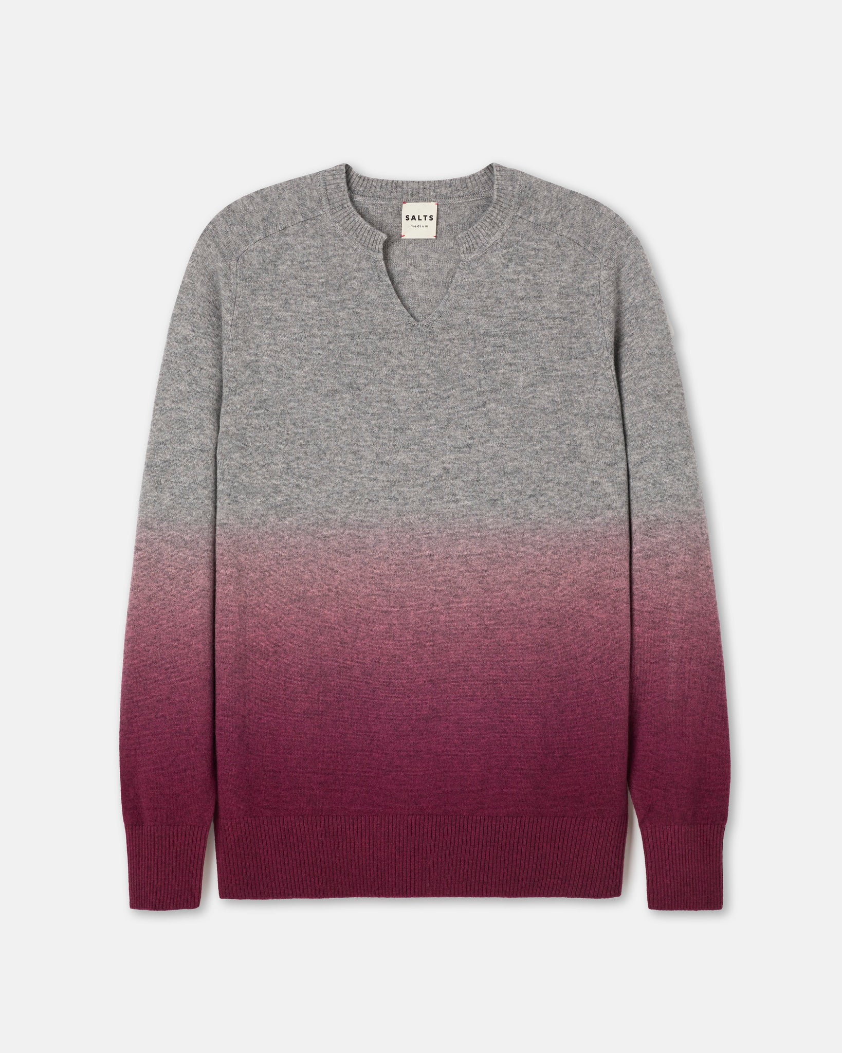 Ombre Split Crew Neck Sweater