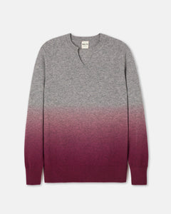 Ombre Split Crew Neck Sweater