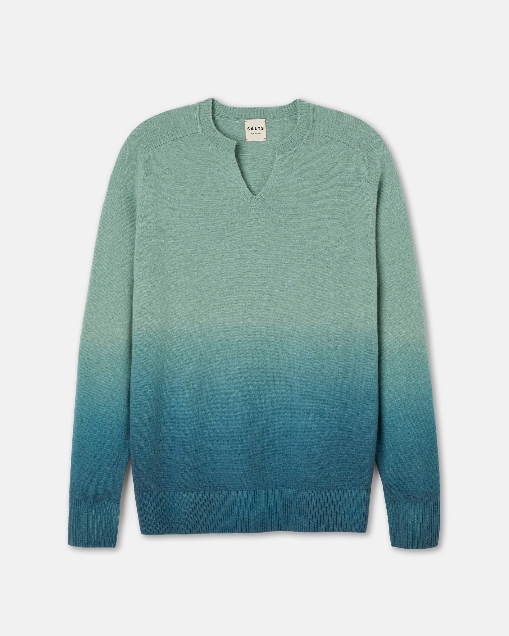 Ombre Split Crew Neck Sweater