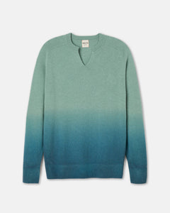 Ombre Split Crew Neck Sweater