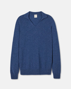 Split Neck Polo Sweater