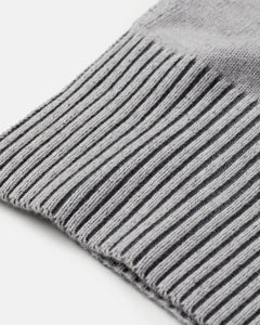 Grey two-tone cashmere scarf